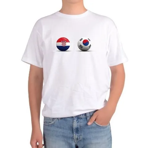 셀러허브 패션 [JHQRSB16_4B]반팔티 국기 모음 한국 크로아티아