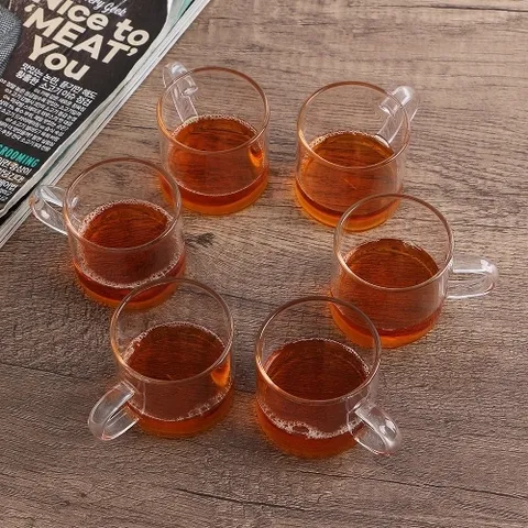 비투리빙 [로하티]마리 내열 유리찻잔 6p세트/ 손잡이 유리잔