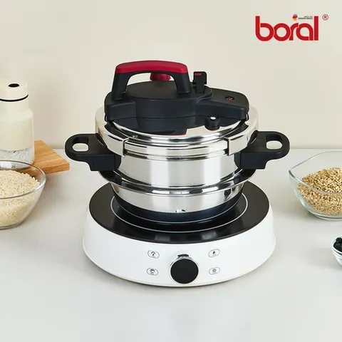 보랄 IH 압력밥솥 2L  BR-T21PC(인덕션 및 나무 받침 제외)