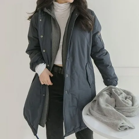 삐까삐까 클라인 5온스누빔 이중 야상점퍼_P315770486