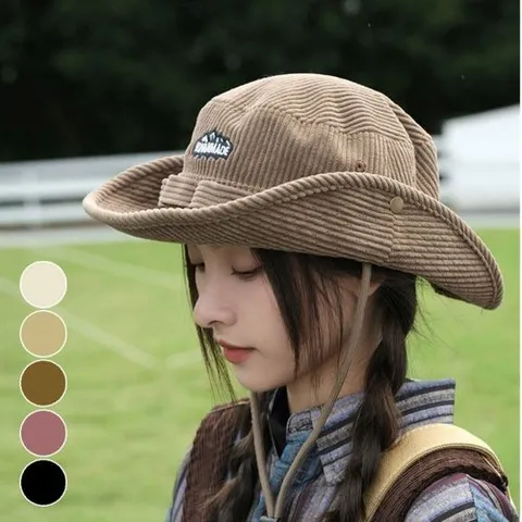 기타 캐주얼 코듀로이 카우보이모자 사파리모자 벙거지모자 (WD44221)