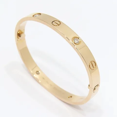 까르띠에 고이비토 중고명품 Cartier(까르띠에) B6069916 18K 핑크 골드 4P 다이아 LOVE(러브) 클래식 팔찌 - 16호