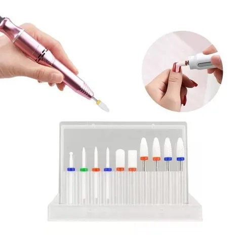 셀러허브 패션 [JH4P6OT7_51JD]손발톱 관리 세라믹 드릴 비트 10종 세트
