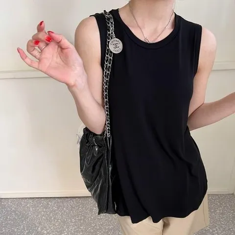 셀러허브 패션 흠뻑쇼옷 A라인티셔츠 플레어나시 민소매 워터 파란티