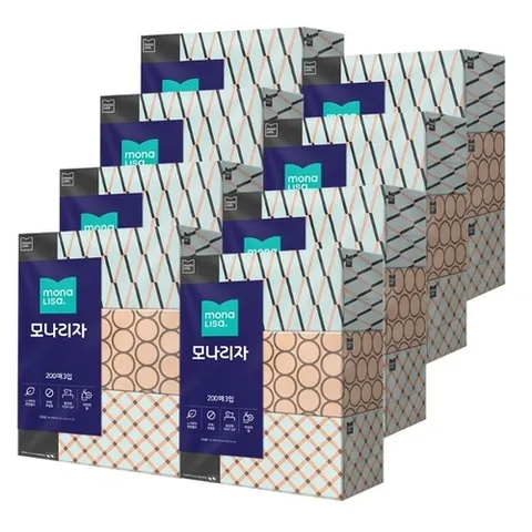 모나리자 미용티슈 200매*3입 총 24각