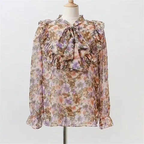셀러허브 패션 아이우먼 플로랄쉬폰블라우스 WBB020M009 빅사이즈
