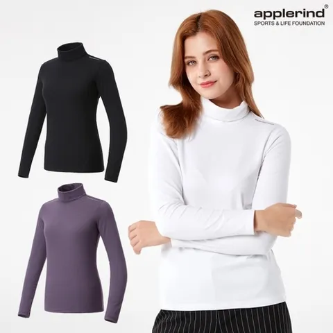 애플라인드 애플라인드 여성 다우니 H넥 골프 기모 이너웨어 HGWWTS