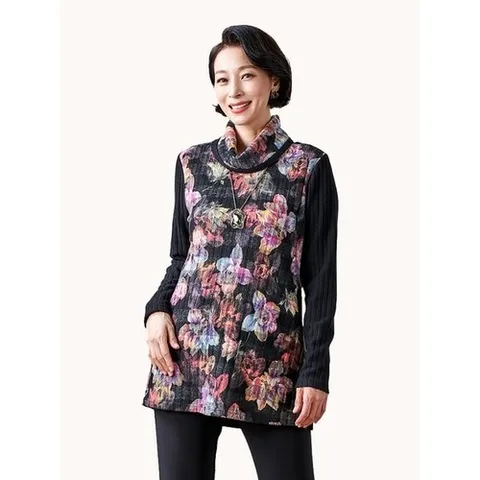 마담엘레강스 윈터 플로라 기모 블라우스 K224BL03_P332198670