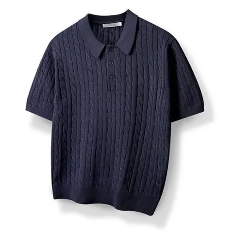 HARRISON 클래식 기본 카라 니트 반팔 HA-1496 WESC1030_P391442312