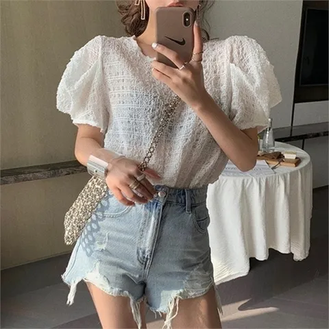 무드무드 샤벳 퍼프 블라우스_P079806213