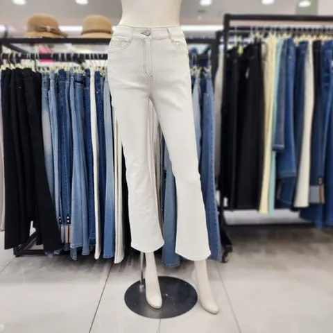 조이너스 여성 브랜드 24신상 데님 면 스판 여름 세미나팔 팬츠JEU4WDP201US