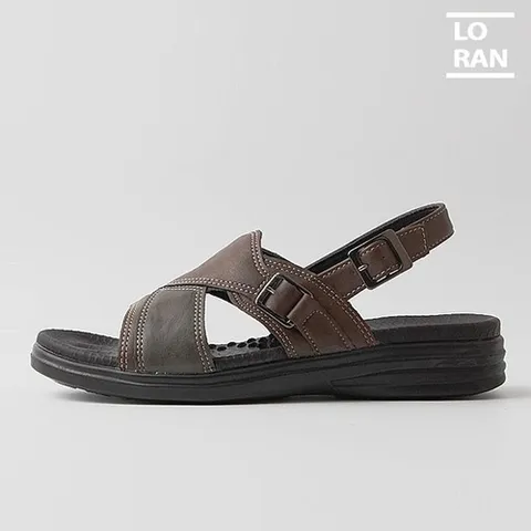 디자이어로즈 로런] 남자 브라운 여름가죽 가죽샌들 쿠션샌들 MS5004 (5565776A)