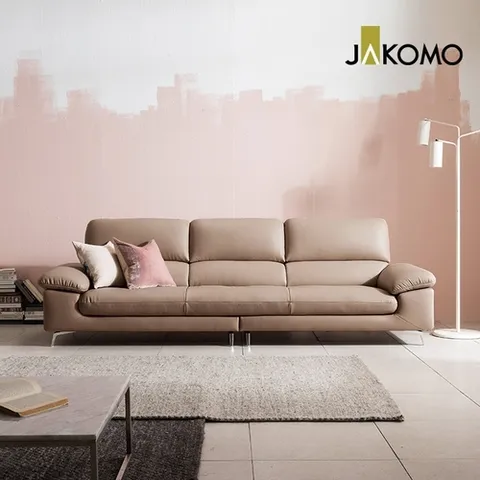 자코모 루셀 4인 천연면피 소가죽 소파