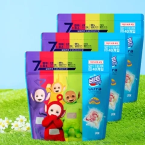 셀러허브 생활리빙 비트 캡슐 세탁 세제 이사 선물 텔레토비 40입 X3개