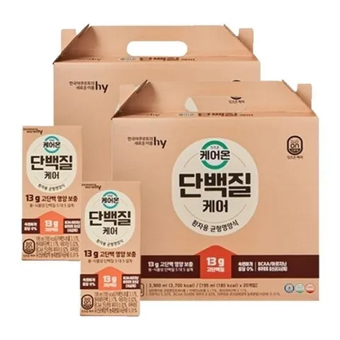 한국야쿠르트 HY한국야쿠르트 잇츠온 케어온 단백질케어 195mlX20개입X2박스 (32664367)