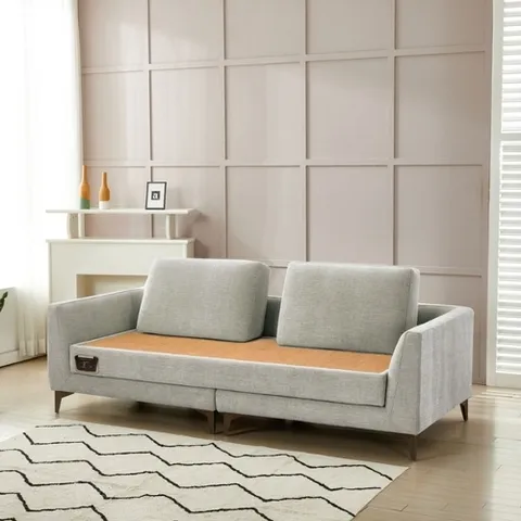 킹마담건강침대 [착불] 리아 3인 패브릭 황토 흙쇼파 흙침대쇼파 흙소파