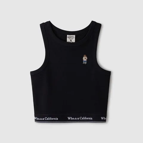 후아유 Steve Ribbed Sleeveless[B] (WHRNE2491F-O)