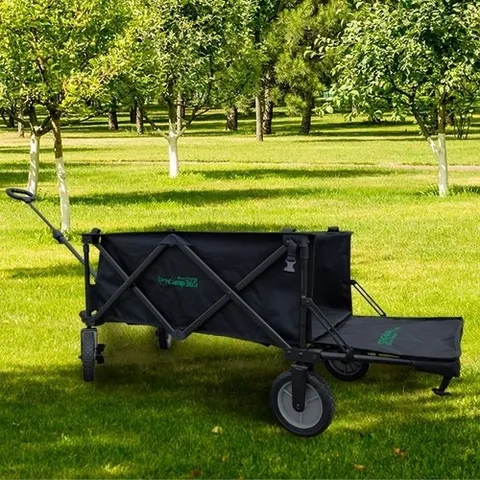 캠프365 파파웨건 스포츠 NEW블랙 확장형 캠핑웨건 다용도 접이식 카트_P300626545