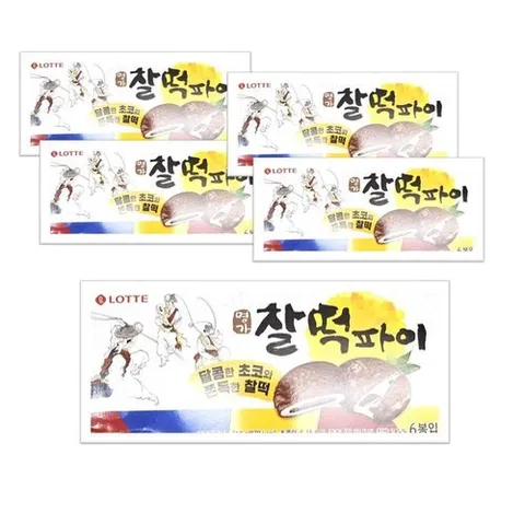 너만아는과자점 롯데제과 명가 찰떡파이 210g x 5개/ 과자 간식