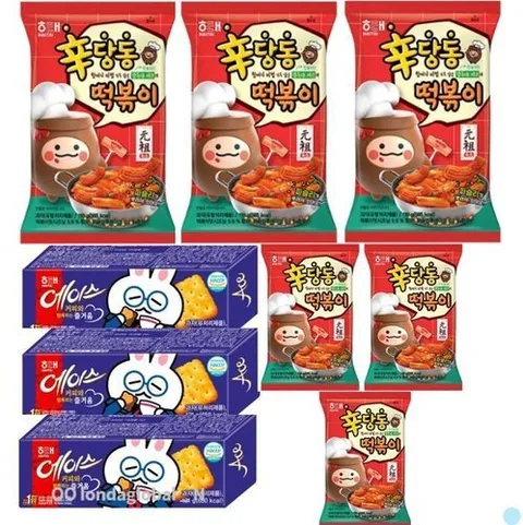 셀러허브 식품 신당동떡볶이 6개 에이스 3개 과자파티 어린이 간식 (17828460)