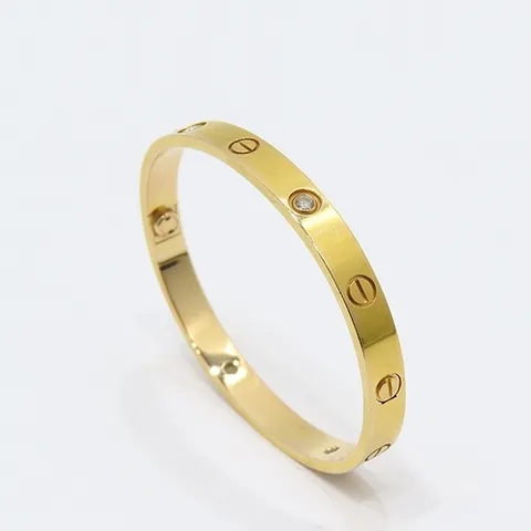 까르띠에 고이비토 중고명품 Cartier(까르띠에) B6036017 18K 핑크 골드 다이아 4포인트 러브 팔찌 - 17호