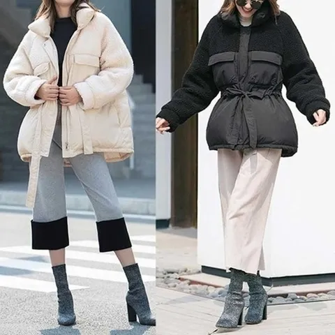 엄지척 여성 겨울 점퍼 구스 덕다운 패딩 오리털 공항 패션20227881667501