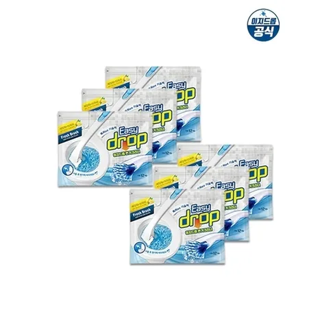 이지드롭 변기크리너 리필 6팩(핸들 미포함) 변기청소 변기솔