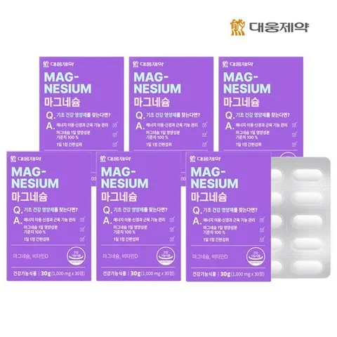 대웅제약 마그네슘 (1000mg x 30정) (30일분) x 6개