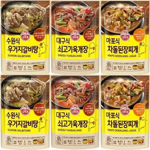 오뚜기 오뚜기 수원 우거지갈비탕 대구 쇠고기육개장 마포 차돌된장찌개 (45384905)