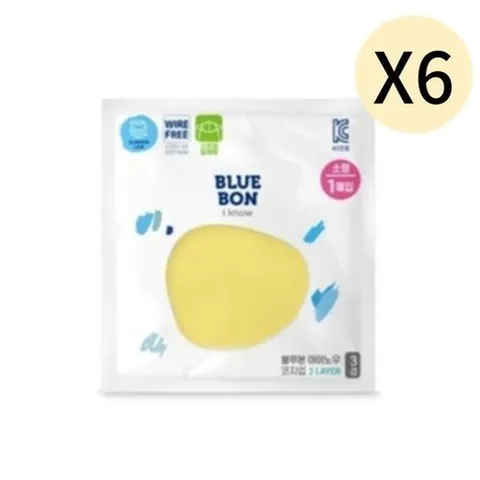 셀러허브 생활리빙 블루본 마스크 스트랩 일체형 소형 옐로우 30매 X 6 (32957494)