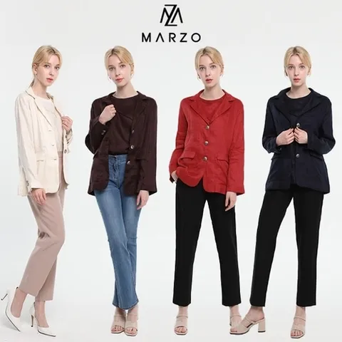 마르조 마르조][2종]폴리 린넨 자켓