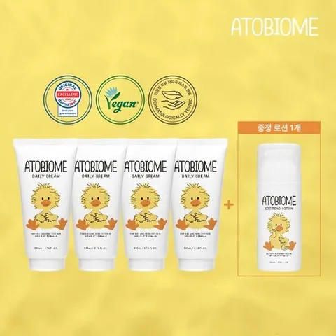 아토바이옴 데일리 크림 200ml 4개 + 수딩 로션 120ml  1개