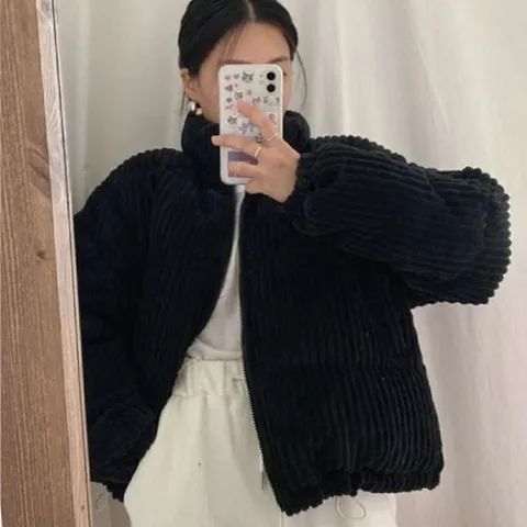 셀러허브 패션 후스레이디 코듀로이 여성 하이넥 숏패딩 (13168398)
