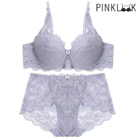 핑크룩 홑겹레이스 브라팬티2종세트/바이올렛_P076621506