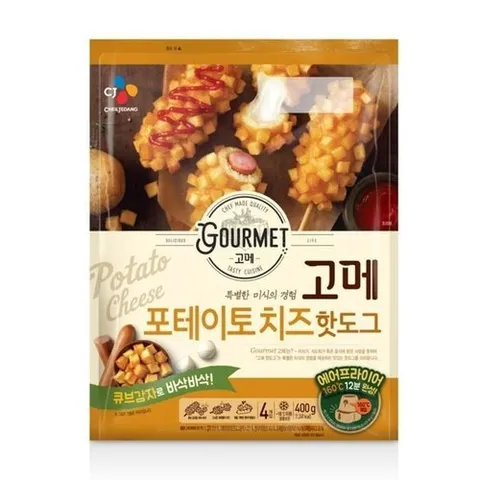 셀러허브 식품 씨제이 고메 포테이토 치즈 핫도그 400G x 1개 200048