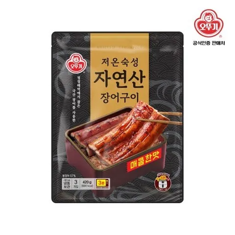 오뚜기 저온숙성 자연산 장어구이 매콤한맛 (140g x 3입) x 2개