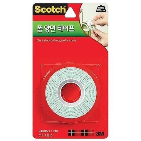 셀러허브 패션 [JHP1NR6S_51CK]폼양면테이프 24mmx1.5m 양면 접착