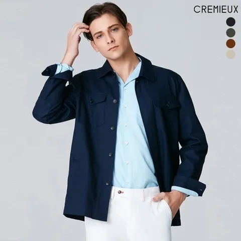 [루시앙] 다니엘크레뮤 썸머 프렌치 린넨 블렌디드 셔츠 재킷