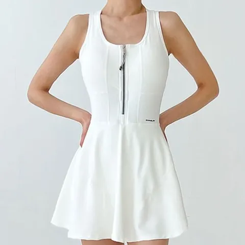 기타 여성테니스원피스 여성 레깅스 일체형 집업 원피스 1P 여자 일상 테니스