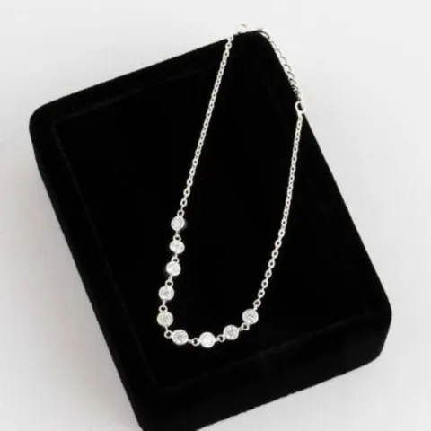 셀러허브 1 여자 사슬 실버 베이직 큐빅 은 써클 팔찌