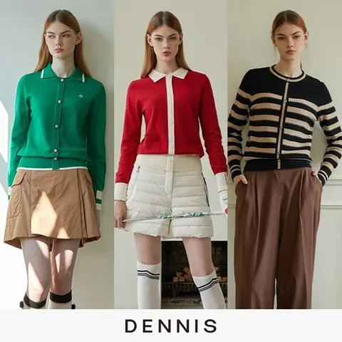데니스골프 24FW 울블렌디드 가디건 니트 3종