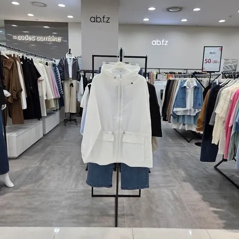 ab.f.z AFA2NU31/여름 허리 스트링 하프 후드 야상 점퍼--ICIC