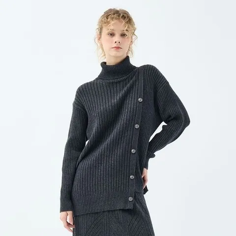 UNIT 언발란스 윈터그린 터틀넥 풀오버 UFKKTN343N-D/GREY_P404393498