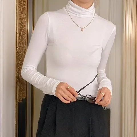 셀러허브 패션 여자 소프트 무지긴팔 이너티 스판 티셔츠