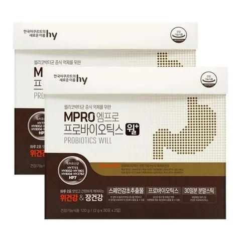 한국야쿠르트 HY 한국야쿠르트 엠프로 프로바이오틱스 윌 플러스 60포X2박스/유산균 (32778416)
