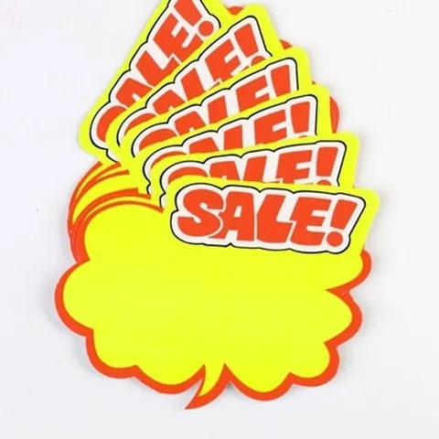 기타 SALE 할인 판매 안내 홍보 전시 구름 모양 쇼카드 6매 (KYR-WC27CEE)