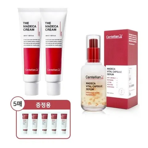 센텔리안24 센텔리안24 더 마데카 크림 50ml 2개   바이탈 캡슐 세럼 50ml   시즌5 크림 1ml 5매