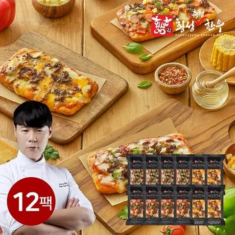 프레시지 [최현석]횡성축협한우피자 3종 총 12팩 (한우 치폴레 콤비네이션 4팩+한우 트러플로제 콰트로치즈 4팩+한우 허니 불고기 4팩)
