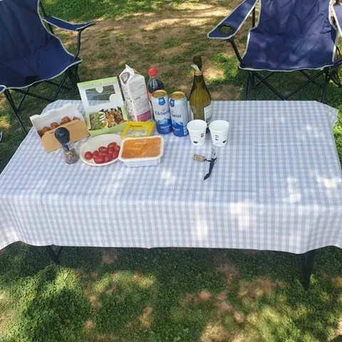 패션플러스 [셀럽하우스] 방수 CTRV2844 테이블보 체크브라운 2인용 식탁보 용