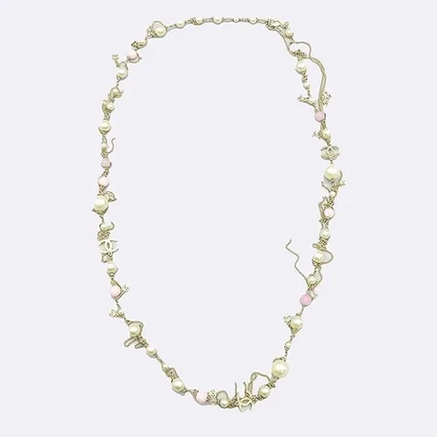 샤넬 고이비토 중고명품 Chanel(샤넬) 커스텀 진주 장식 골드 COCO 로고 패던트 롱 네크리스 목걸이 K16793CH